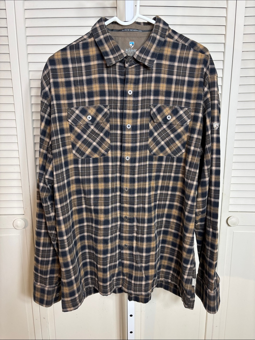 Kuhl Men's Plaid Button-Down Dillingr Flannel Shirt XL
